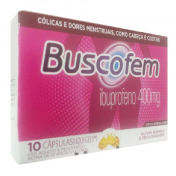 Buscofem 400mg c/ 10 Cápsulas Líquidas