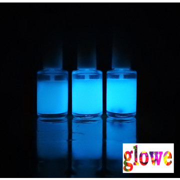 Esmalte cor Azul Cinderela fosforescente Glowe
