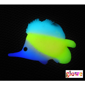Peixe cor Azul, Amarelo e Roxo fosforescente Glowe