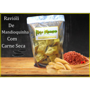 Ravioli de Mandioquinha com Recheio Carne Seca congelado