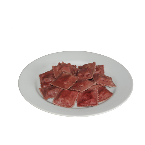 Massa de Beterraba com  Recheio Carne