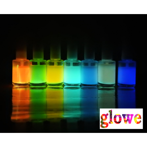 Kit 7 Esmalte fosforescente Glowe