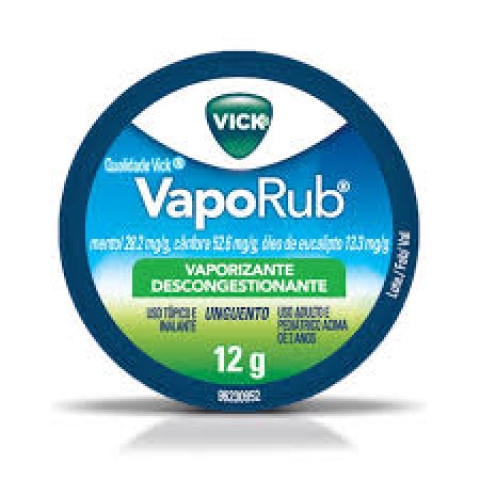 Vick VapoRub Vaporizante e Descongestionante Unguento 12g