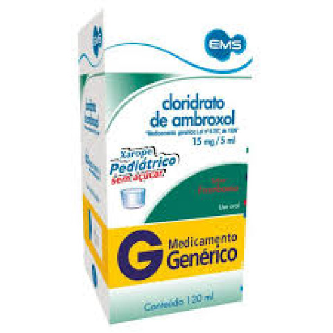 Ambroxol Xarope Infantil 15mg/mL 120mL Genérico EMS